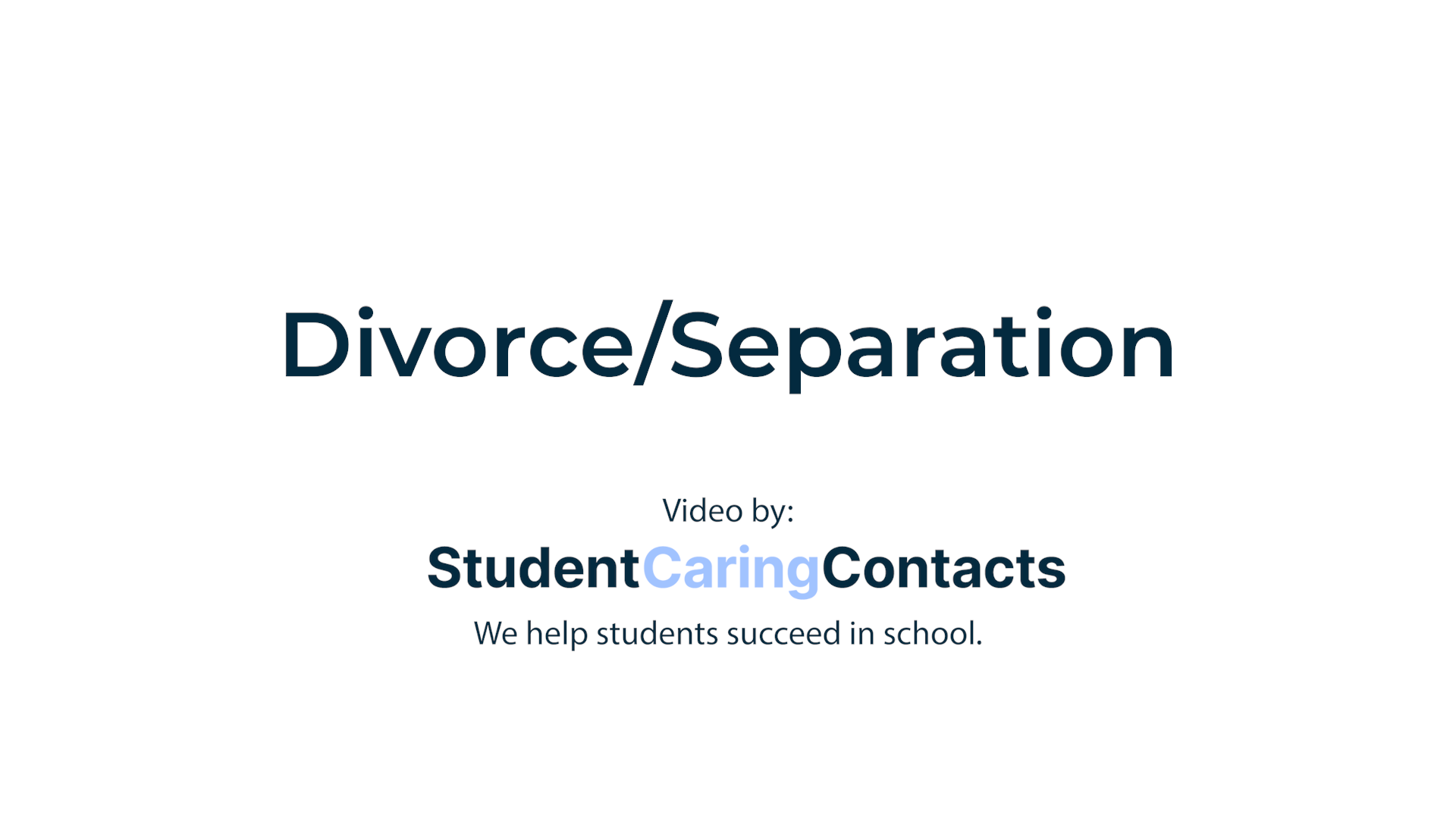 Divorce or separation of parents